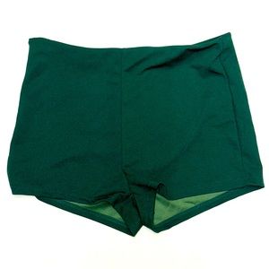Green high waist booty shorts - hot pants 70s hippie - Shein size women’s Large